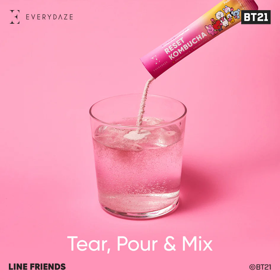 EVERYDAZE with BT21: RESET KOMBUCHA- Peach