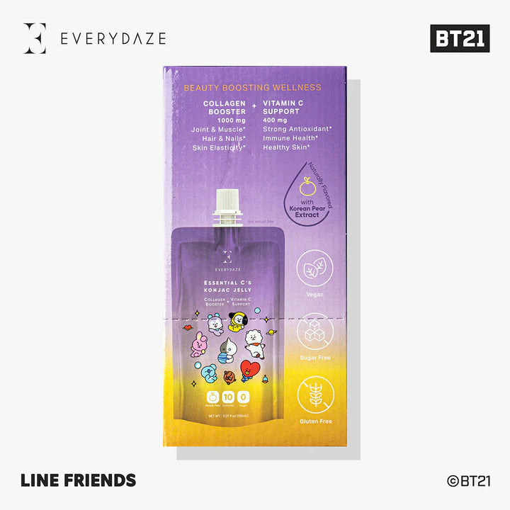 EVERYDAZE with BT21: Essential C's Konjac Jelly - Korean Pear