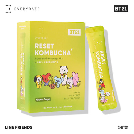 EVERYDAZE with BT21: RESET KOMBUCHA- Green Grape