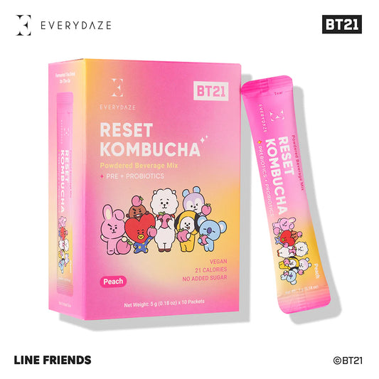EVERYDAZE with BT21: RESET KOMBUCHA- Peach