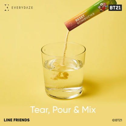 EVERYDAZE with BT21: RESET KOMBUCHA- Pineapple Passionfruit